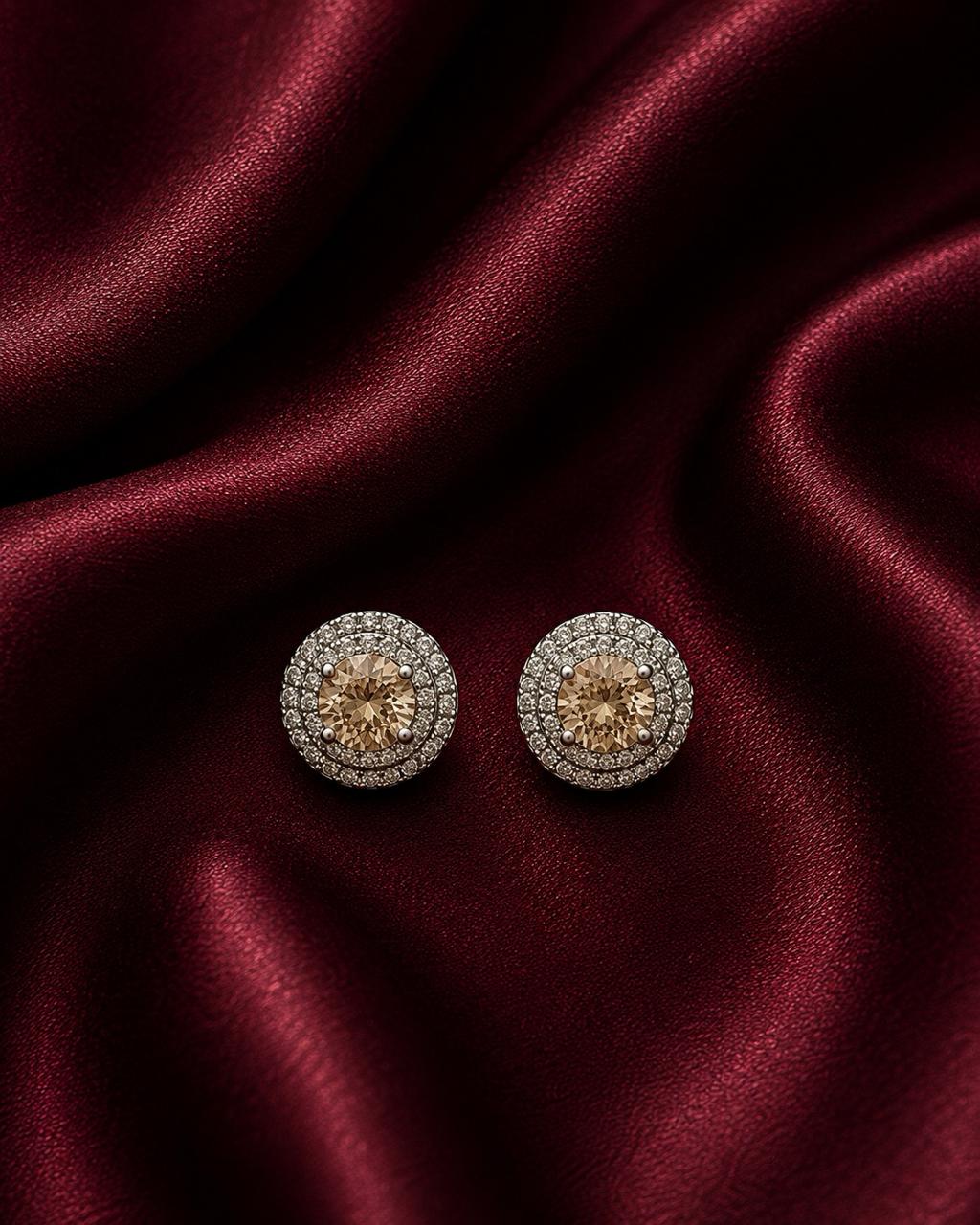 Cushion Halo Studs