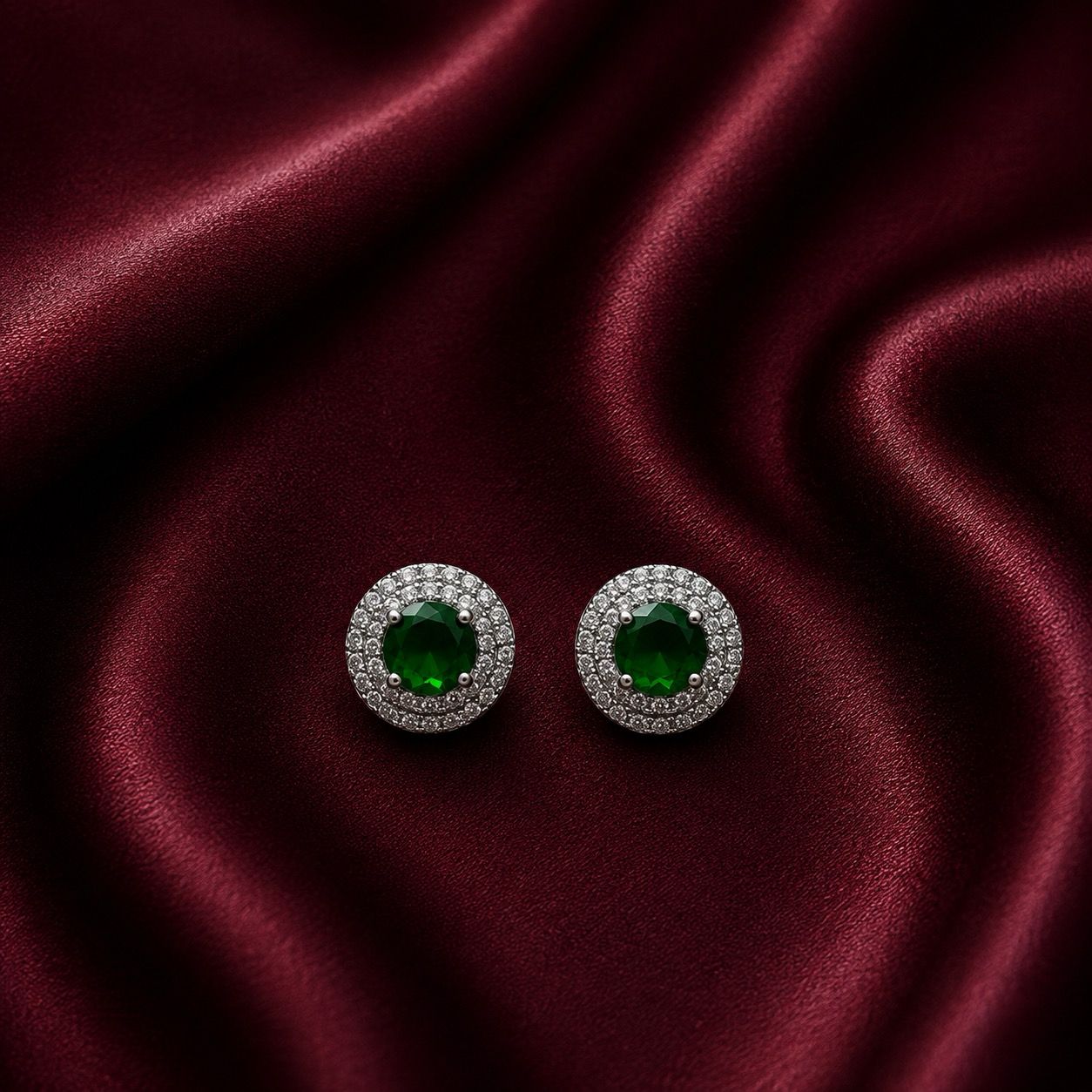 Cushion Halo Studs