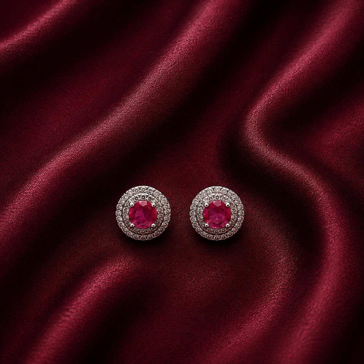 Cushion Halo Studs