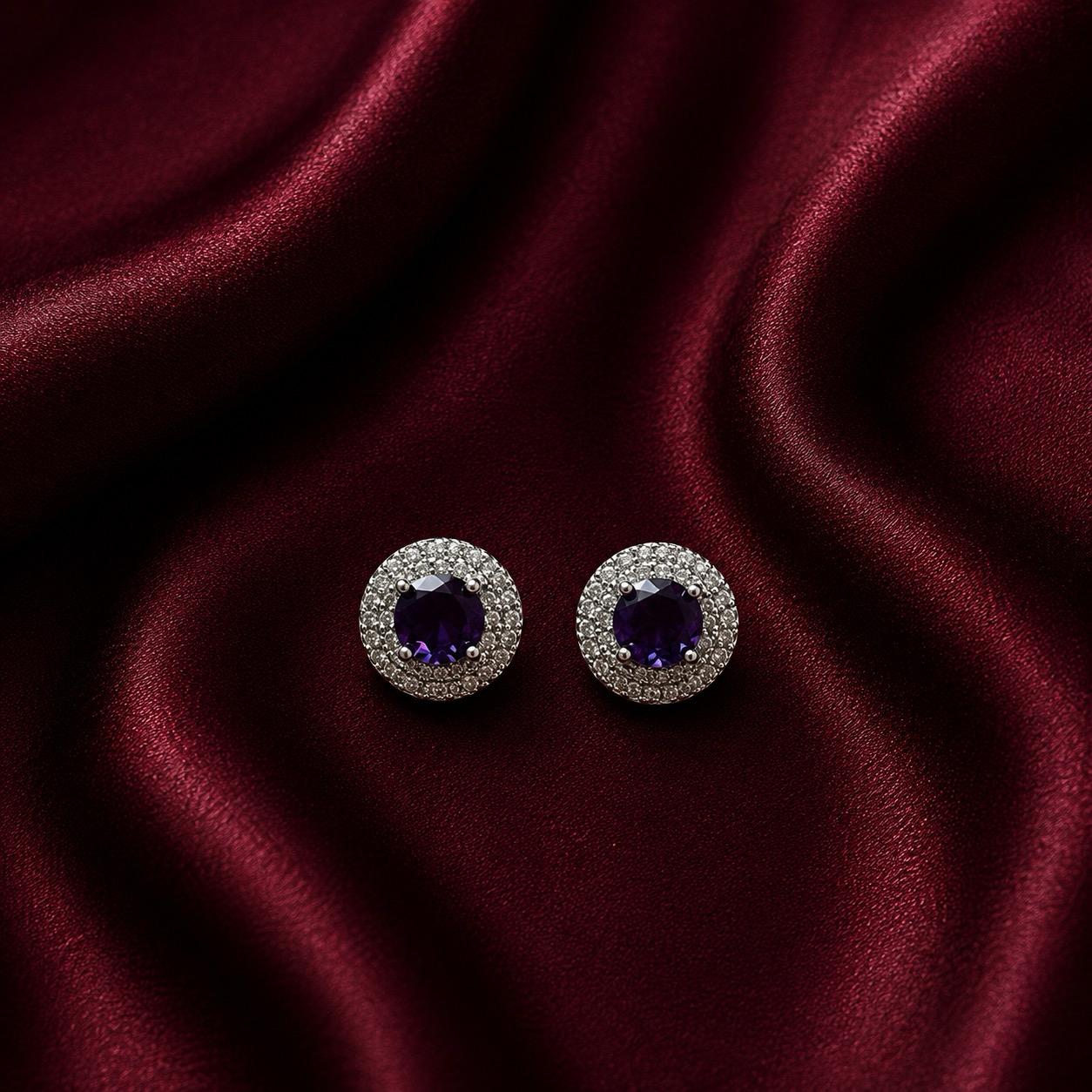Cushion Halo Studs