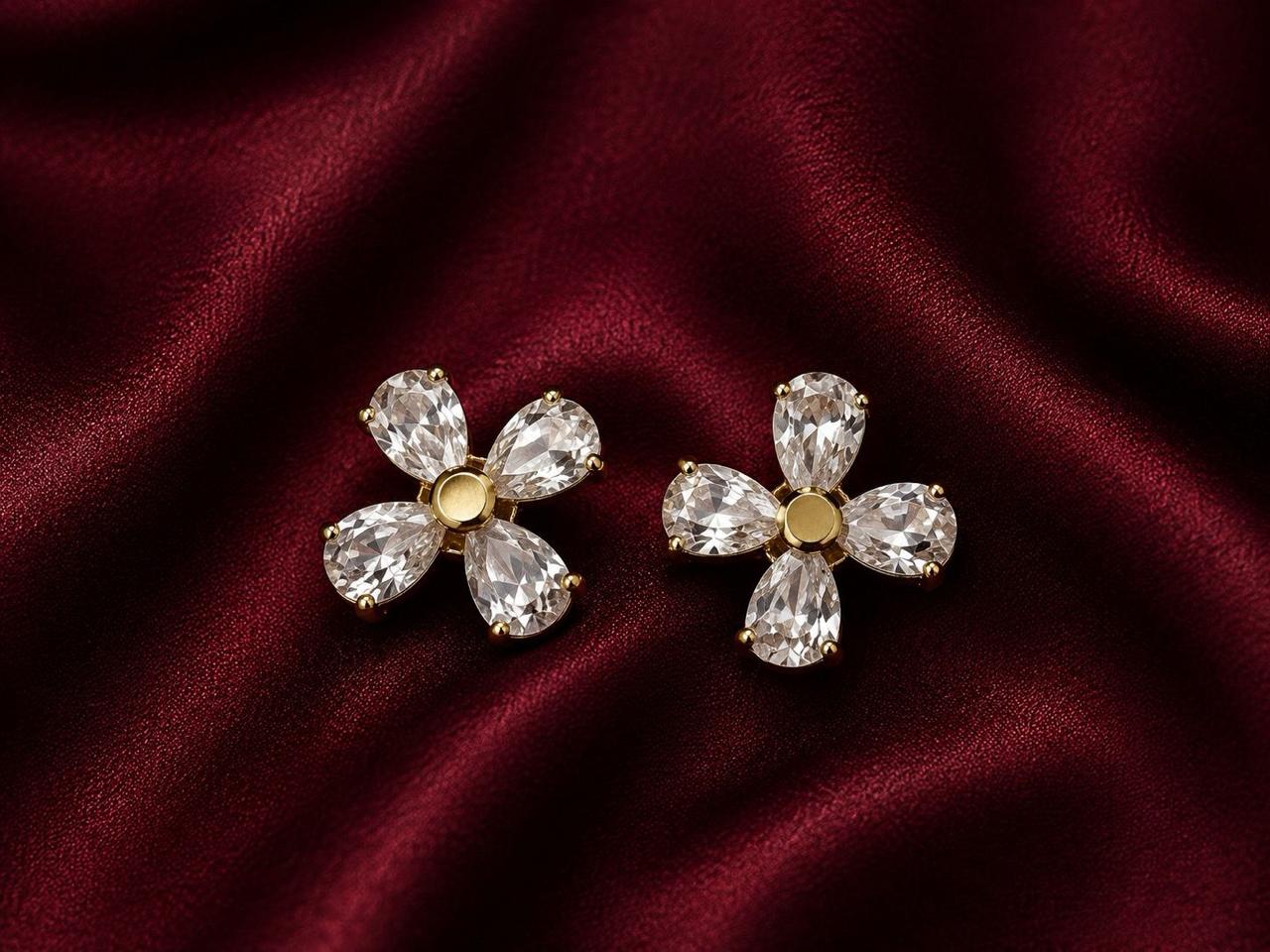 Crystalline Fleur Studs