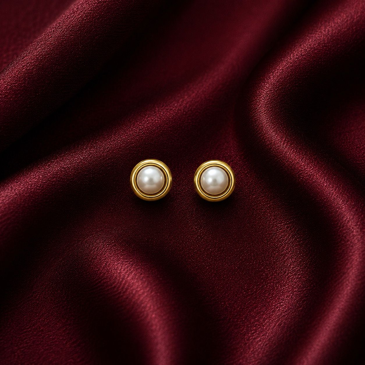 Pearl Halo Studs