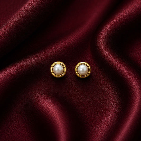 Pearl Halo Studs